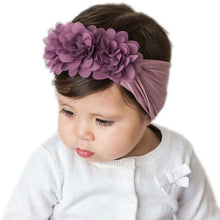 Load image into Gallery viewer, Baby Bows headbands Turban Kids Artificial Floral Elastic Toddler Solid Headband Hair Band Bow For Girls