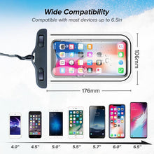 Load image into Gallery viewer, Florescent Universal Waterproof Phone Pouch Case Diving Swimming Bag Luminous Mobile Cover For Phone Sports Beach Pool 6 inch Universal Water Proof Mobile Pouch/Case Cover for Rain Protection & Under Water Swimming Bag Case and Strap