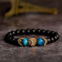 Load image into Gallery viewer, New Classic Crown Lion Elegant Bracelet Luxury For Men Fashion Tiger Eye Onyx Stone Handmade Beaded Charm Modern Bracelet For Women Jewelry