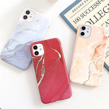 Load image into Gallery viewer, Marble Crack Matte Phone Cases For iphone 12 mini 11 Pro Max SE 2020 XS Max XR X 7 8 Plus Case Cover Silicone Soft TPU IMD Back SIlicon case for Phone