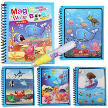 Load image into Gallery viewer, 1pcs Magical Book Water Drawing Coloring Cartoons Books Doodle Pen Painting Drawing Board For Kids Toys Birthday Gift