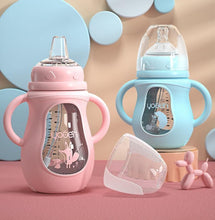 Load image into Gallery viewer, Modern Glass Baby Bottle Straw Drop-resistant Water Drink Bottles for Baby Milk Bottle for a Child