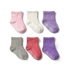 Load image into Gallery viewer, 6 Pairs Cotton Baby 's Non-slip Boat Low Cut Floor Socks With Rubber Grips For Boys & Girls Sock