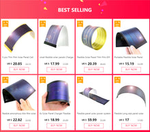 Load image into Gallery viewer, Portable Solar Pan power CIGS Thin Film DIY Battery Charger Photovoltaic cell Waterproof Charger for Outdoor Camping