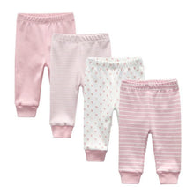 Load image into Gallery viewer, 3/4PCS/SET Newborn Pants Cartoon Design Four Seasons Baby 100%Cotton Soft Girl Pants Baby Boy trousers Pants 0-24M For Kids