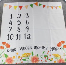 Load image into Gallery viewer, Newborn baby Monthly Growth Blanket Photography Props Background Cloth For Baby