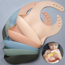 Load image into Gallery viewer, Silicon Breastplate Baby Bib Waterproof Solid Infant Bandana Bibs Newborn Feeding Burp Cloth Bib For Kids