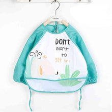 Load image into Gallery viewer, Cute Cartoon Print Baby Waterproof Long Sleeve Apron Children Feeding Smock Bib Baby Accessories