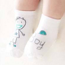 Load image into Gallery viewer, Casual White Baby Cute Cartoon Socks For Newborn Infants Toddlers Non-slip Soft Comfortable Cotton Unisex Socks