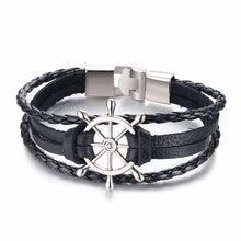 Load image into Gallery viewer, Lucky Vintage Men's Leather Bracelet Playing Cards Charm Multilayer Braided Men and Women Gift