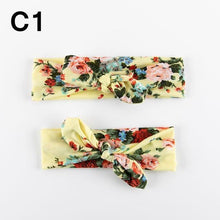 Load image into Gallery viewer, Mother & Baby Headband for Girl Bow Hairband Floral Elastic Hair Bands Parent-Child Turban Hair Accessories Bow For Mother and daughter