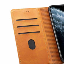 Load image into Gallery viewer, Luxury Red Leather Magnetic Flip Case For Iphone 14 12 13 11 11 Pro Max Xr Xs Max X Wallet Cover For iphone Leather Wallet Case Card Slots Kickstand Magnetic Buckle Flip Phone Cover