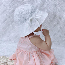 Load image into Gallery viewer, Modern Baby Girls Sun Hat Cotton Baby Hat Kids Child Cap Bowknot Flower Print Bucket Hat Double Sided