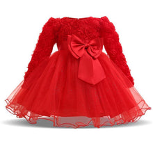 Load image into Gallery viewer, Luxury Designer Handmade Pink Dress for First Birthday Party Girl Baby Clothing Ball Toddler Girls Dress