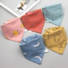 Load image into Gallery viewer, Fashion Modern 5PCS/SET Baby Triangle Double Cotton Bandana Feeding Bibs For Baby Boys/ Girls Baby Kids