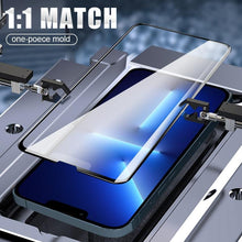 Load image into Gallery viewer, 2PCS Super Glass for iphone 14 13 Pro Max screen protector best Oleophobic Coating 2.5D edge full glue cover for iPhone 14 13 mini Black Edge 9H Tempered Glass Film Case-Friendly HD Clear Screen Protector For iPhone