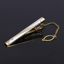 Load image into Gallery viewer, Creative Metal Necktie Bar Formal Shirt Classic Men Tie Clips Elegant Fashion Formal Professional Simple Tie Bar Clips Beautiful Designs Wedding Ceremony Gold Tie Pin Unisex Party Gifts Fashion Tie Clips