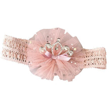 Load image into Gallery viewer, ILuxury Handmade Infant Child Hair Band Three-dimensional Alloy Rhinestone Crown Headdress Elastic Headband Turban For Baby Girls