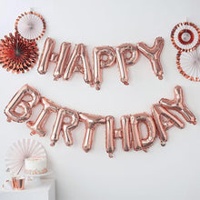 Load image into Gallery viewer, 13pcs Luxury Happy Birthday Decoration Balloons Rose Gold Letter Foil Ballons Birthday Party Decorations Globos Balony Anniversaire For Birthdays and Celebrations
