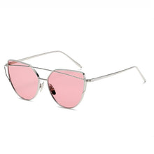 Load image into Gallery viewer, Luxury Vintage Modern Cat Eye Metal High Quality Frame With Miror Sunglasses For Women and Lady sunglasses With UV400 Protection