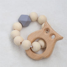 Load image into Gallery viewer, Modern Baby Silicone Wooden Nursing Bracelets Wood Teether Silicone Beads Teething Wood Rattles Toys for Baby