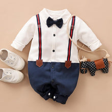 Load image into Gallery viewer, Luxury Modern Baby Boy Infant Rompers Baby Clothes Kids With Bow Modern Baby Costume Suit