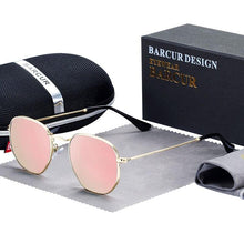 Load image into Gallery viewer, Classic Retro Luxury Reflective Sunglasses For Man And Woman Hexagon Sunglasses With Metal Luxury High Quality Frame Eyewear Sunglasses with UV400 Protection