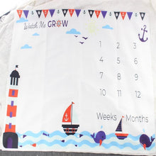 Load image into Gallery viewer, Newborn baby Monthly Growth Blanket Photography Props Background Cloth For Baby
