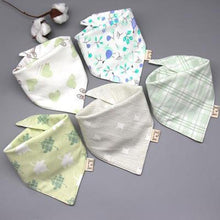 Load image into Gallery viewer, Fashion Modern 5PCS/SET Baby Triangle Double Cotton Bandana Feeding Bibs For Baby Boys/ Girls Baby Kids