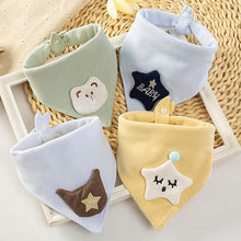 Load image into Gallery viewer, Baby Bibs Triangle Double Cotton Bibs Cartoon Saliva Towel Baby Boys Girls Feeding Apron Cotton Bib for Kids
