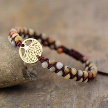 Load image into Gallery viewer, Modern handmade Luxury Tree Charm Bracelets African Japser String Braided Bracelets Lover Jewelry Gift For Men and Women
