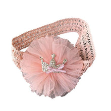 Load image into Gallery viewer, ILuxury Handmade Infant Child Hair Band Three-dimensional Alloy Rhinestone Crown Headdress Elastic Headband Turban For Baby Girls