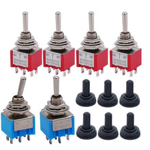 Load image into Gallery viewer, ON OFF ON Switches Miniature Toggle Switch Single Pole Double Throw Mini Waterproof Cap Smart Micro Electronic Gadgets Contacts