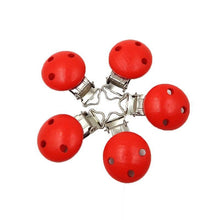 Load image into Gallery viewer, Wooden Baby Children Pacifier Holder Clip Infant Cute Round Nipple Clasps For Baby Product