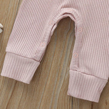 Load image into Gallery viewer, Infant Baby Boy Girl Cotton Romper Knitted Ribbed Jumpsuit Solid Clothes Warm Outfit For Kids