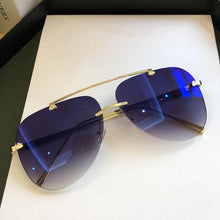 Load image into Gallery viewer, Metal Rimless Sunglasses for Men and Woman Mirror Fashion Trendy Pilot Sun Glasses UV Protector Gradient Eyewear