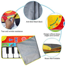 Load image into Gallery viewer, Big Size Music Piano Carpets & 8 Instruments Guitar Accordion Violin Sounds Musical Play Mat Educational Toy For Kids