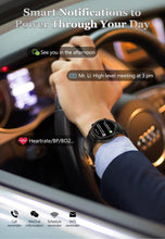 Load image into Gallery viewer, Modern Full Round Touch Display Smart Watch for Men In Business Luxury Style With IP68 Waterproof Protection and Heart Rate Blood Pressure Monitor 5 Days Standby Smartwatch