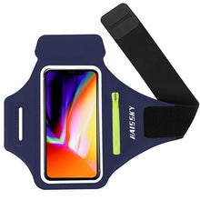 Load image into Gallery viewer, Sports Green Armbands Zipper Running Bag Phone Case Holder Wrist Arm Band Holder Pouch Case For Exercise Workout