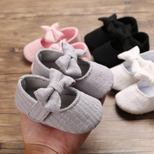 Load image into Gallery viewer, Baby Girls First Walkers Bow Knot Solid Soft Shoe Footwear For Baby Girl Breathable Shoes