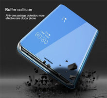 Load image into Gallery viewer, Smart Flip Phone Case For iPhone X XR XS 5 5S SE 7 8 6 6S Plus 11 12 13 Mini Pro Max 2020 Mirror Window Standing Holder Cover Mirror Screen Smart Plating Case 360 Full Body Ultra Thin Intelligent Protective Case