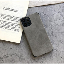 Load image into Gallery viewer, Elegant Black Green Leather Phone Case For iPhone 13 12 11 Pro Max Mini Business Soft Shockproof Back Cover Leather Case for iPhone Durable Lightweight Shockproof Slim Back Cover Compatible with iPhone