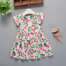 Load image into Gallery viewer, Baby Summer New Children Female Cotton A-Line Dress Kids Clothes Floral Princess Tutu Dresses For Girls