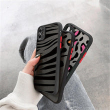 Load image into Gallery viewer, Leopard Print Elegant Pattern Protective Phone Case Translucent Hard Back With Silicone Leopard Pattern Phone Case For Iphone 11 Pro Max 12 13 Mini X Xs Max 7 8 Plus Mobile Phone Protective Case