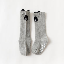 Load image into Gallery viewer, White Baby Sock Non Slip Cotton Long Socks Newborn Knee High Socks For Baby Girls Super Elastic Cute Design