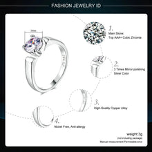 Load image into Gallery viewer, Wedding Engagement Rings For Women Classic Round Female Ring With Stone Cubic Zircon Women's Ring Accessories Jewelry R053