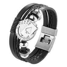 Load image into Gallery viewer, Trendy Modern Jewelry Leather Bracelet Men Braided Multilayer Anchor Bracelets Ladies Rope Chain for Male Jewelry Classic Style