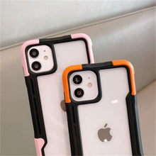 Load image into Gallery viewer, Shockproof Phone Case For iPhone 12 11 13 Pro Max Transparent Case For iPhone 11 12 13 Hard Soft Full Cover 360 Degree Protective Cover Simple Luxury Design Shiny iphone cover