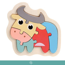 Load image into Gallery viewer, Wooden Children Colorful Animal Stevvex Puzzle for Toddler Creative Puzzle Early Educational Toys for Boys and Girls 2-4