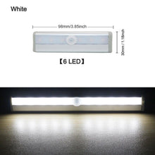Load image into Gallery viewer, STEVVEX 6/10 LEDs PIR with Motion Sensor Light for Cupboard, Wardrobe, Bed Lamp LED Under Cabinet Night Light For Closet Stairs Kitchen and multifunctional